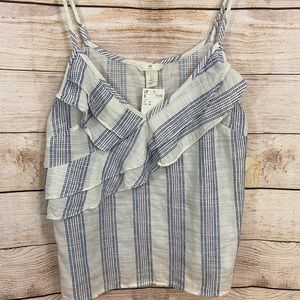 H&M spaghetti strap & ruffle top